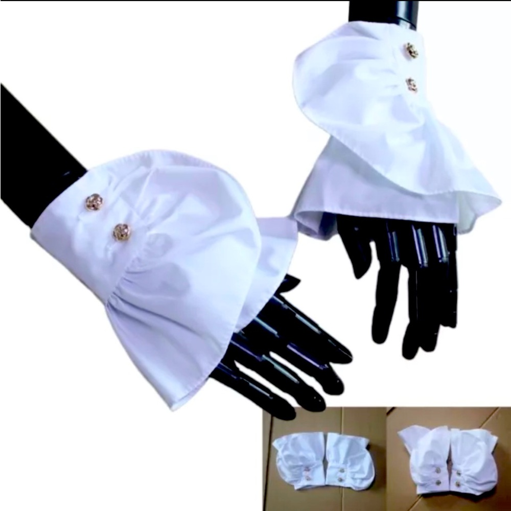 Detachable Pleated Wrist Cuffs